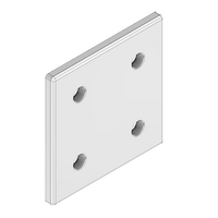 MODULAR SOLUTIONS ALUMINUM CONNECTING PLATE<br>90MM X 90MM FLAT TIE W/HARDWARE